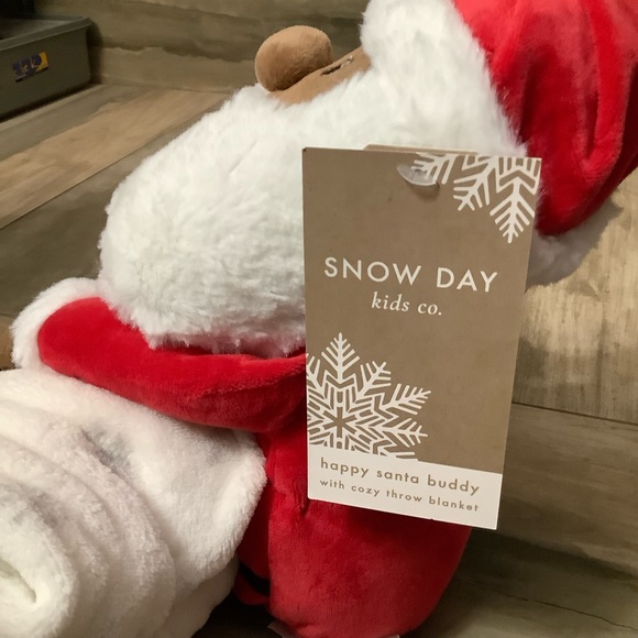 African American Plush Santa with Throw Set - Picture 3 of 4